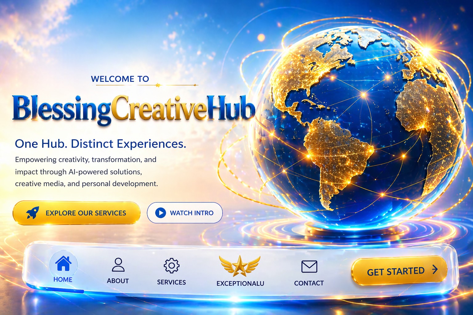 BlessingCreativeHub global digital ecosystem banner